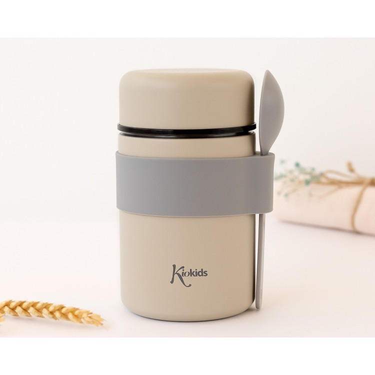 Termos pappine acciaio inossidabile 500 ml con cucchiaio beige