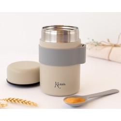 Termos pappine acciaio inossidabile 500 ml con cucchiaio beige