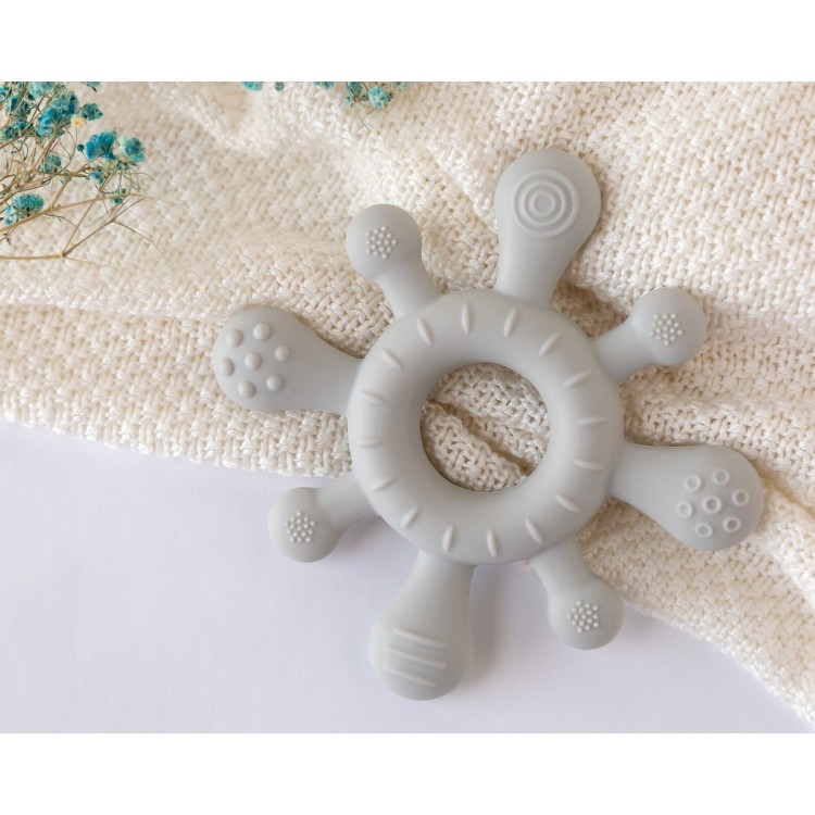 Massaggiagengive stella di silicone grigio